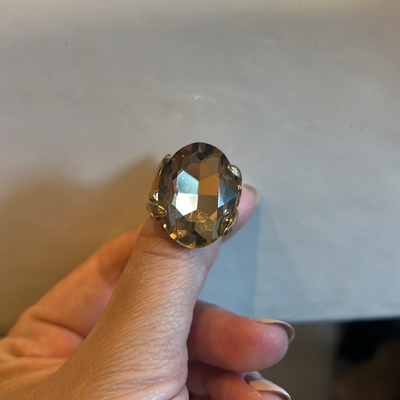 Vintage massive smoky quartz crystal ring - Picture 7 of 8